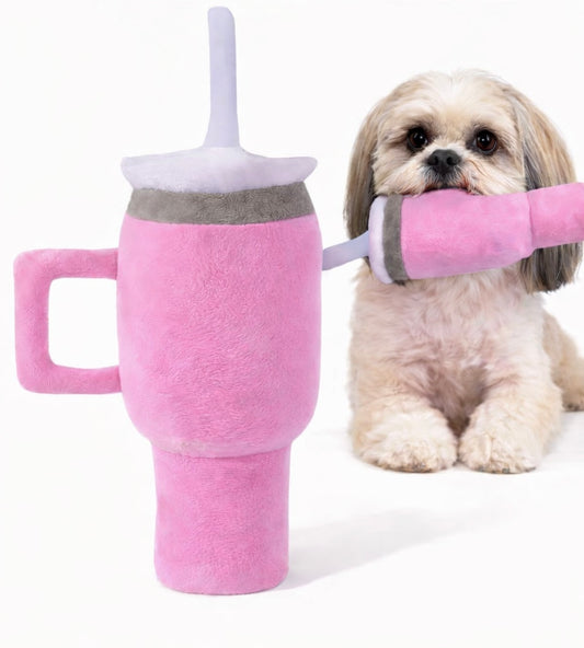 Psia wersja kubka „na wynos” – bez kawy, za to z piszczałką!